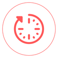 Gentle warmth in 3-5 minutes icon